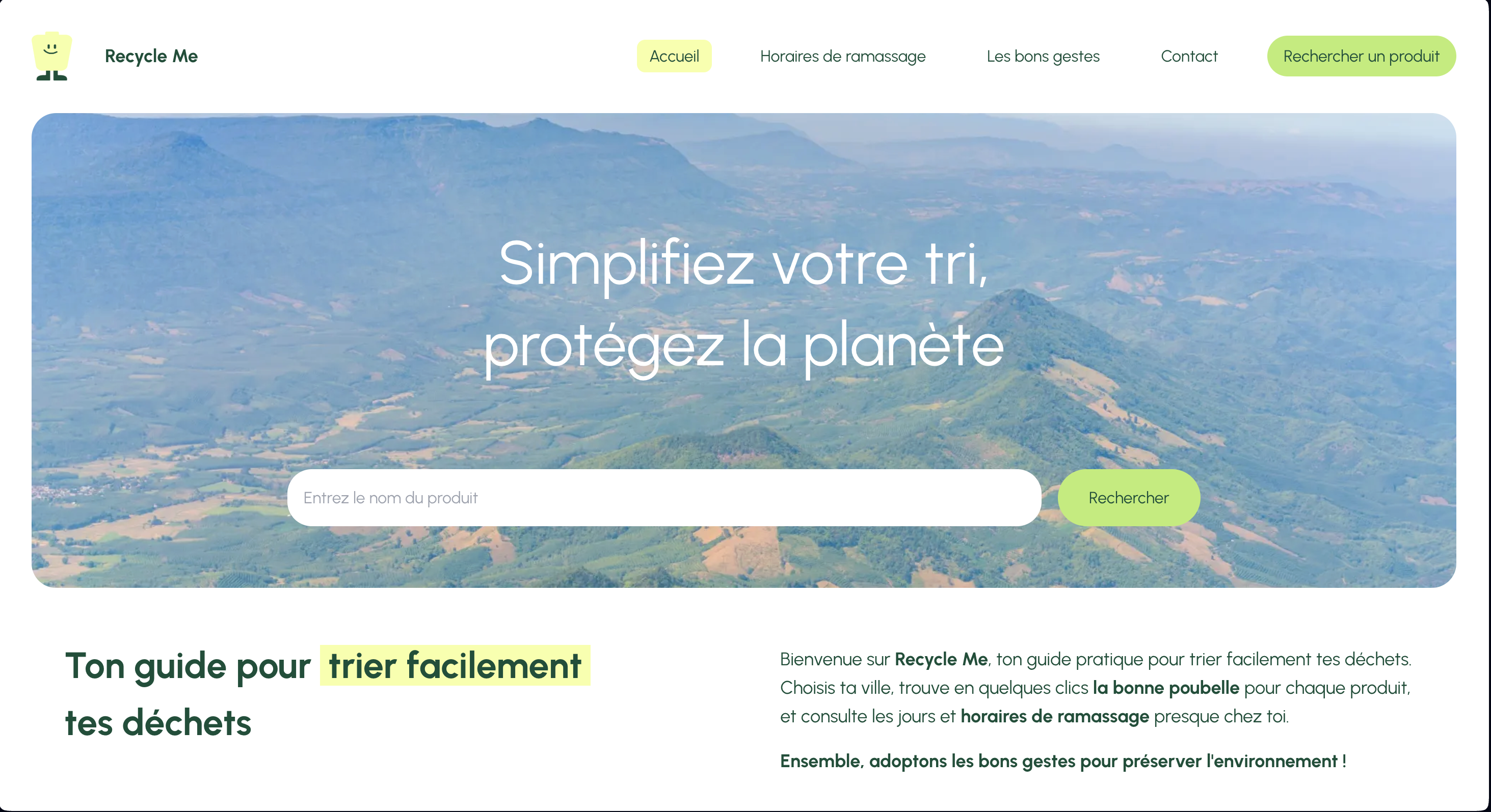 Site web Recycleme