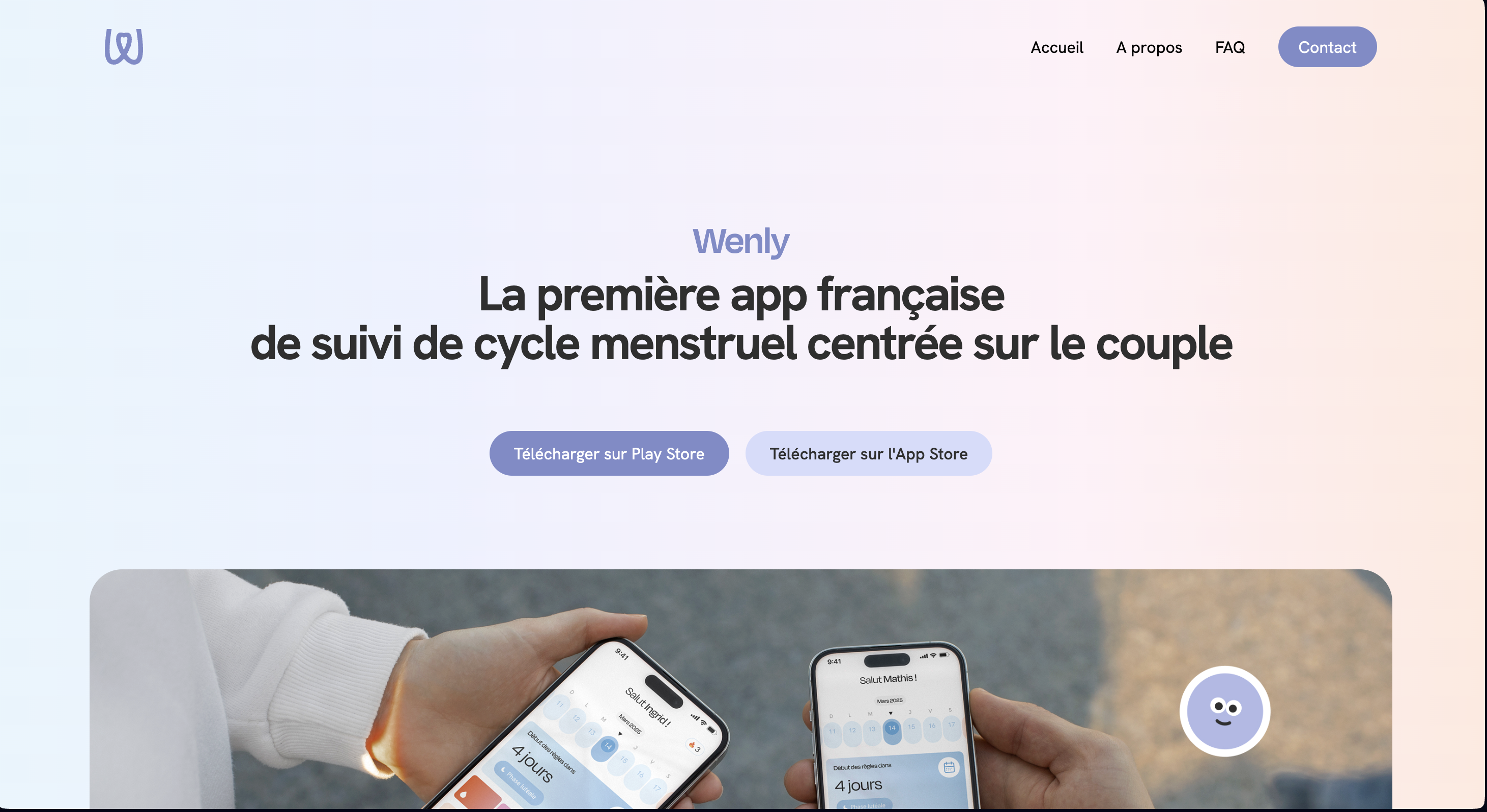 Landing page Wenly